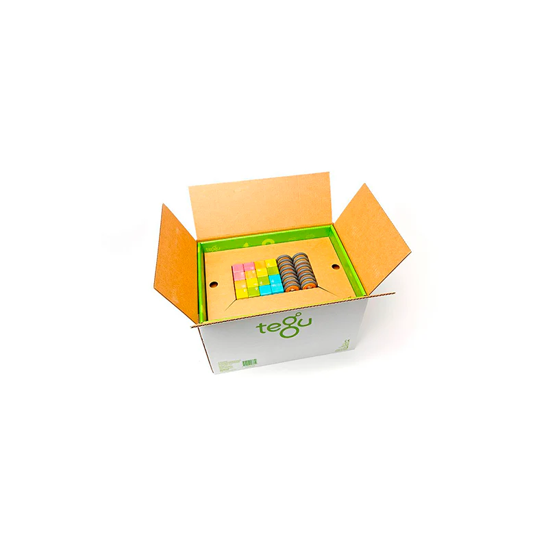 Tegu 130-Piece Classroom Kit Magnetic Wooden Blocks Bulk Pack - Image 3