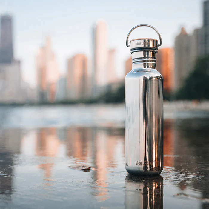 Klean Kanteen 27 oz Reflect Water Bottle with Bamboo Cap - Image 9