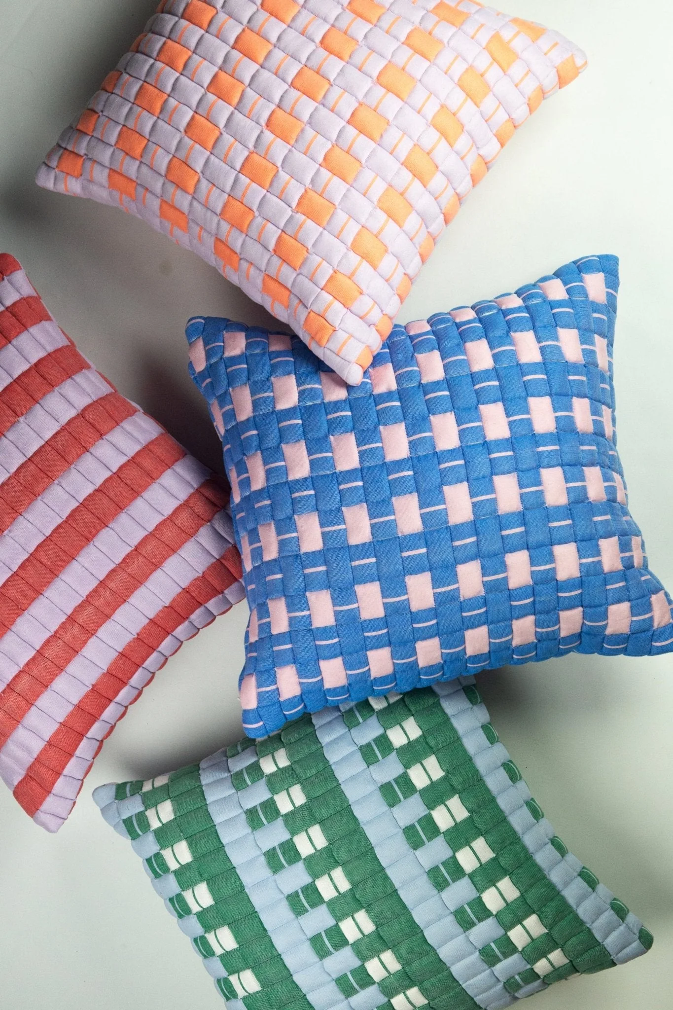 Backordered: Archive New York Sujani Quilted Pillow in Pastel Lilac and Neon Orange - Image 5