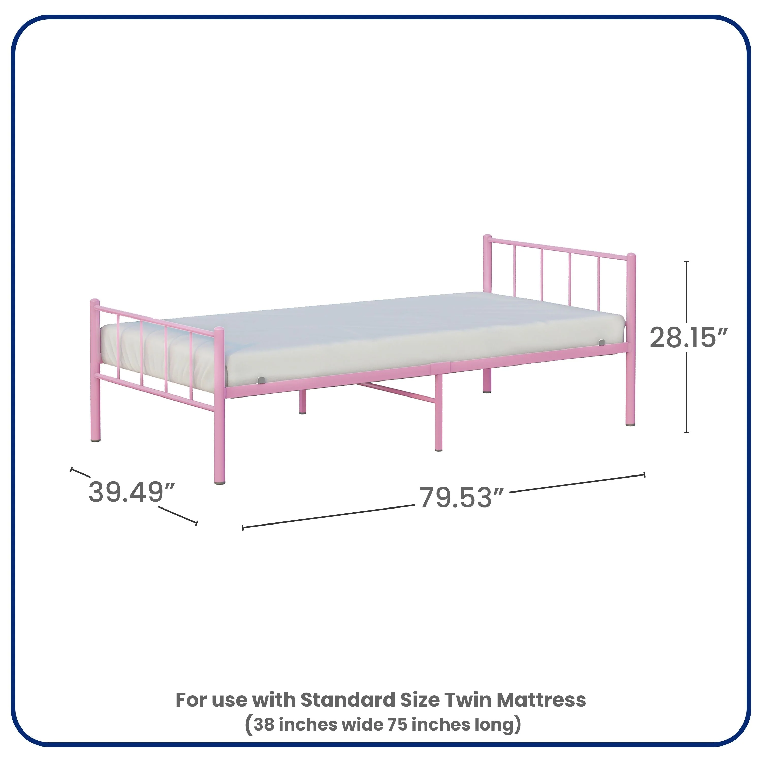 BK Furniture Austin Metal Twin Bed - Image 18