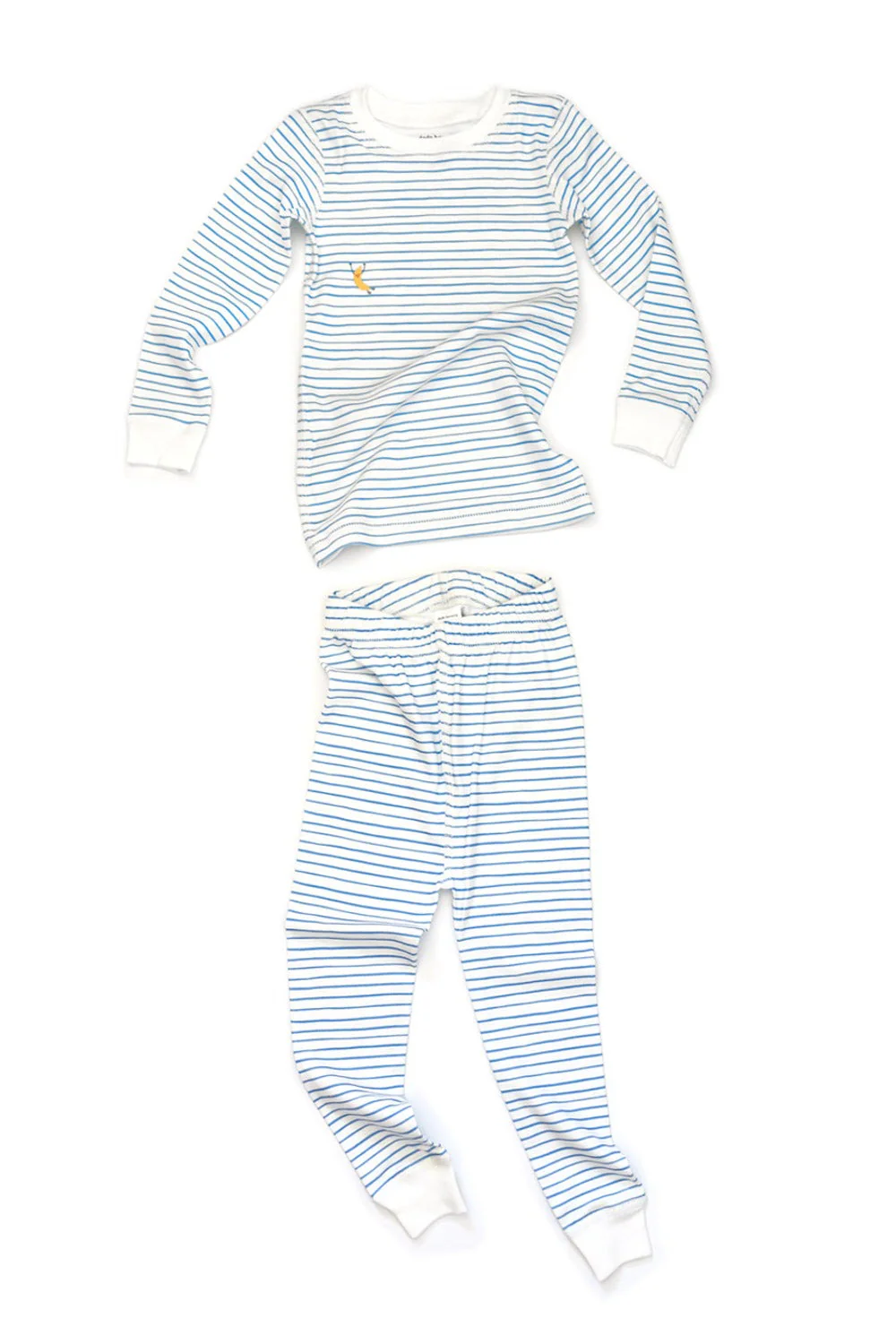 Dodo Banana Blue Stripe Organic Pima Cotton Pajama Set - Image 3