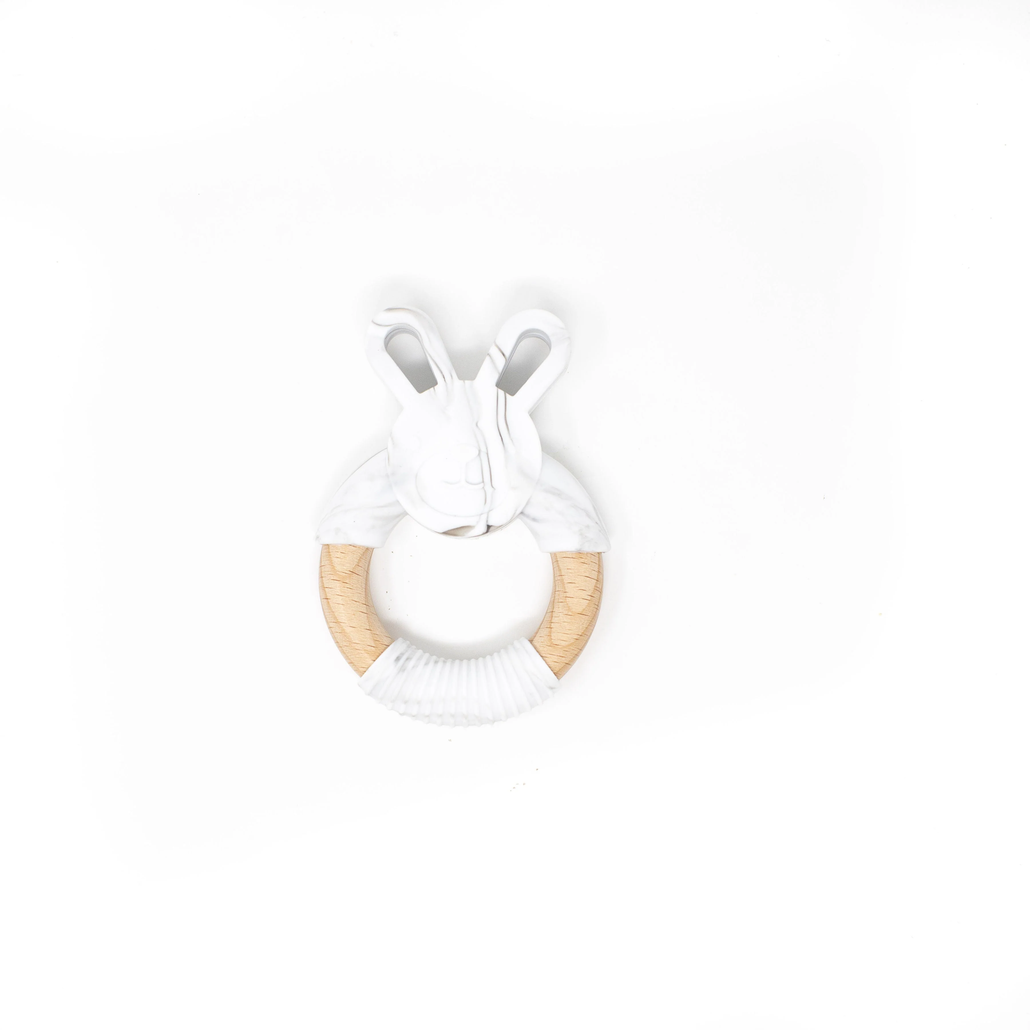 Three Hearts Bunny Ear Teether - Cute Baby Shower Gift - Image 2