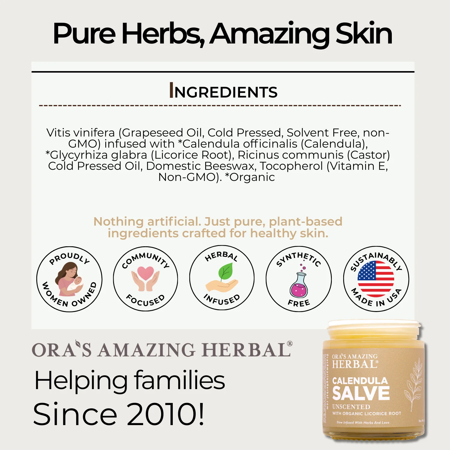 Ora's Amazing Herbal Calendula Salve, Slow Infused Cream with Licorice Root and Castor Oil - Image 6