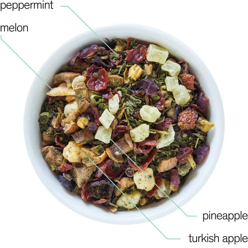 August Uncommon Tea Capri - Honeydew Melon Mint Tea (Caffeine Free) - Image 9