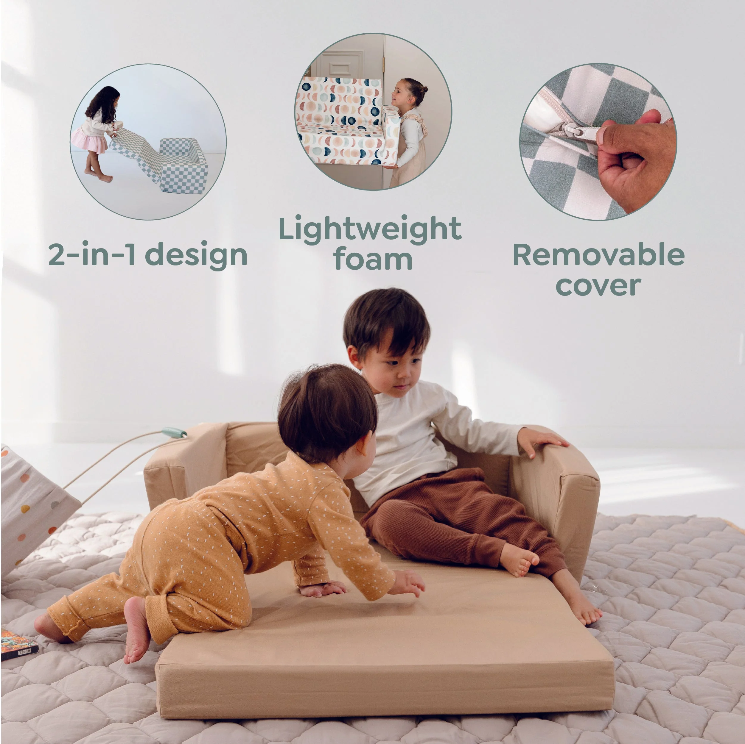 Toki Mats Checker Pepper Play Couch - Image 6