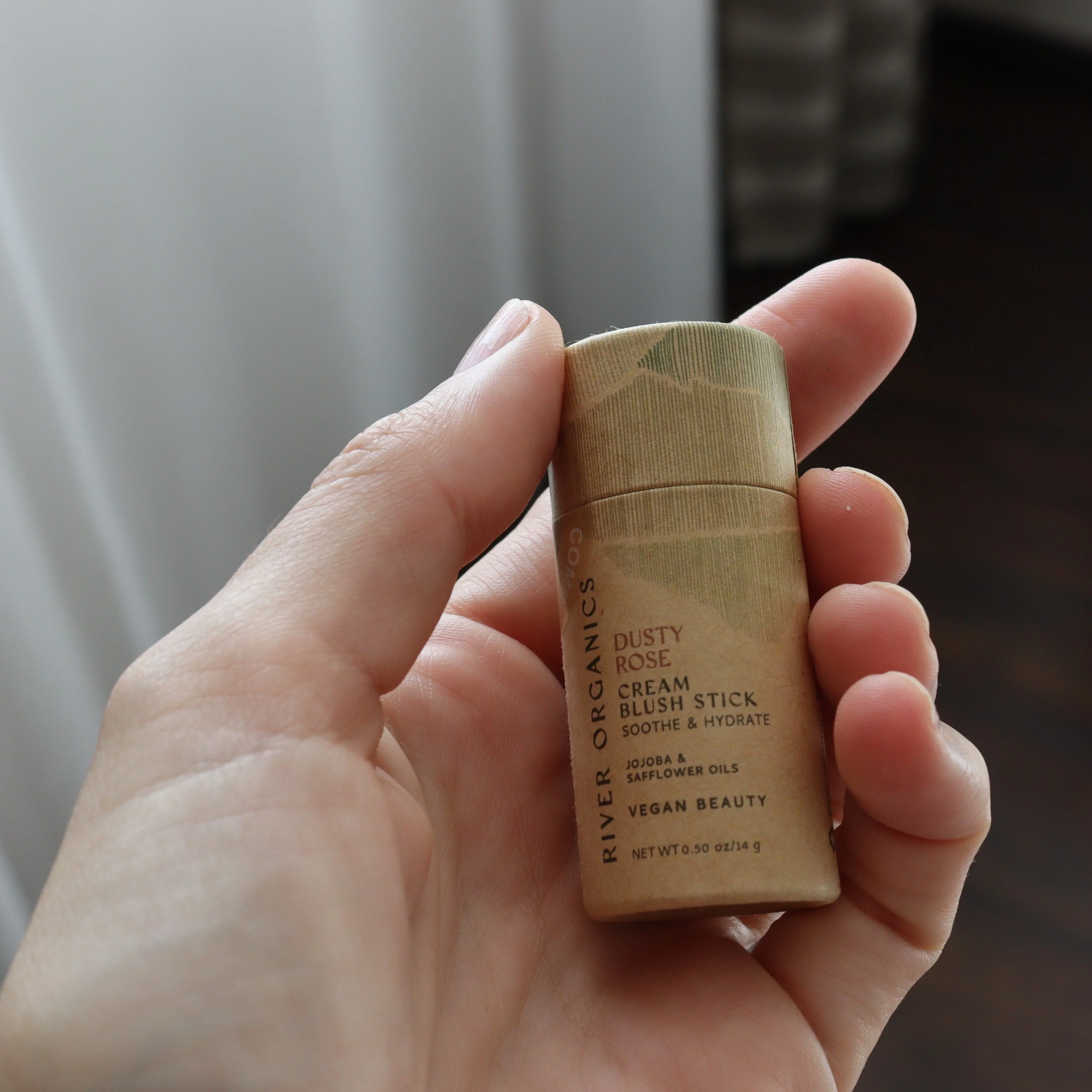 River Organics Creamy Vegan Blush Stick - Dusty Rose - Image 7