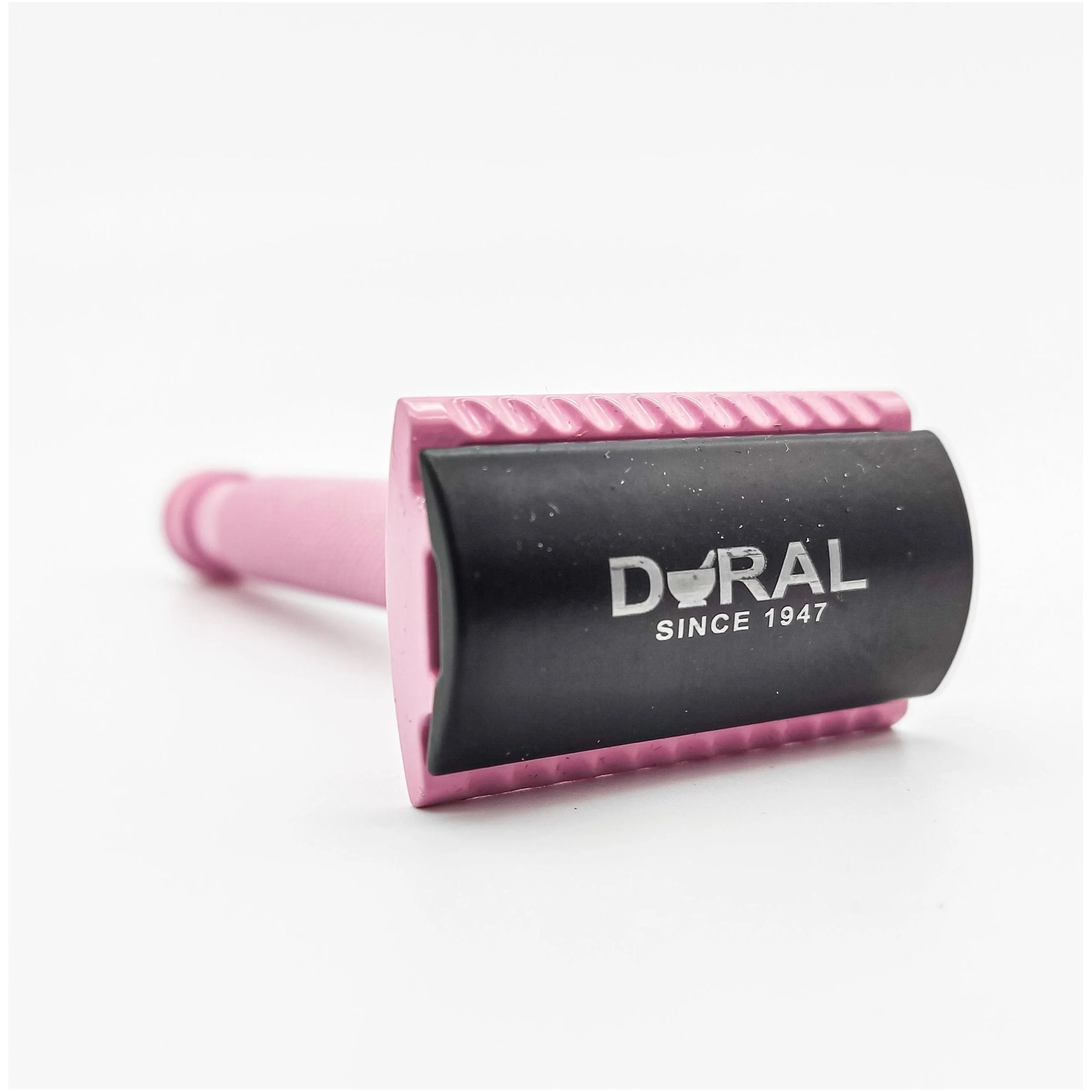 Pasteur Pharmacy Dural Heavy Stroud Head Double Edge Safety Razor Duty Pink/Black + Pouch - Image 4