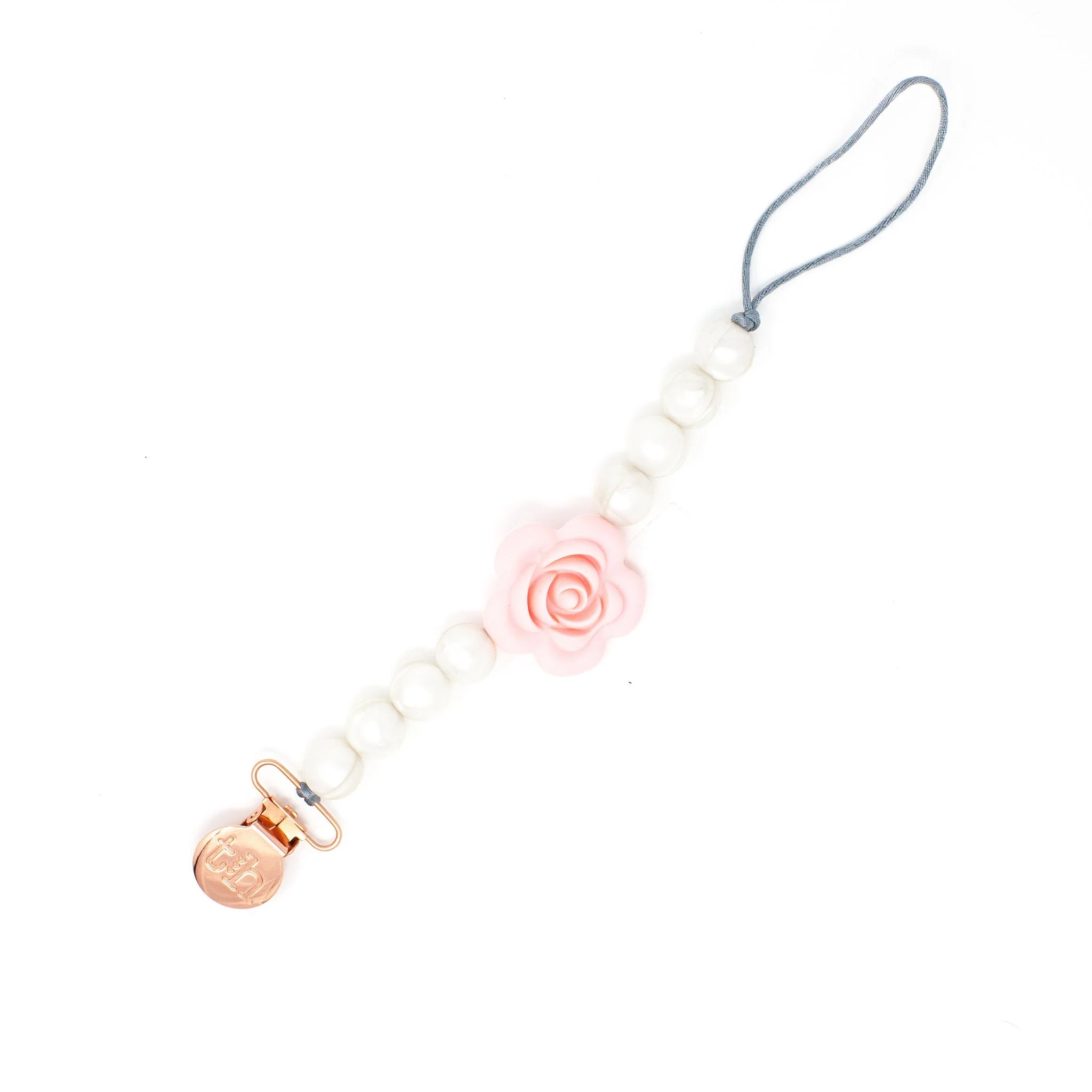Three Hearts Grande Coco Pacifier & Toy Clip - BPA Free Silicone - Image 3