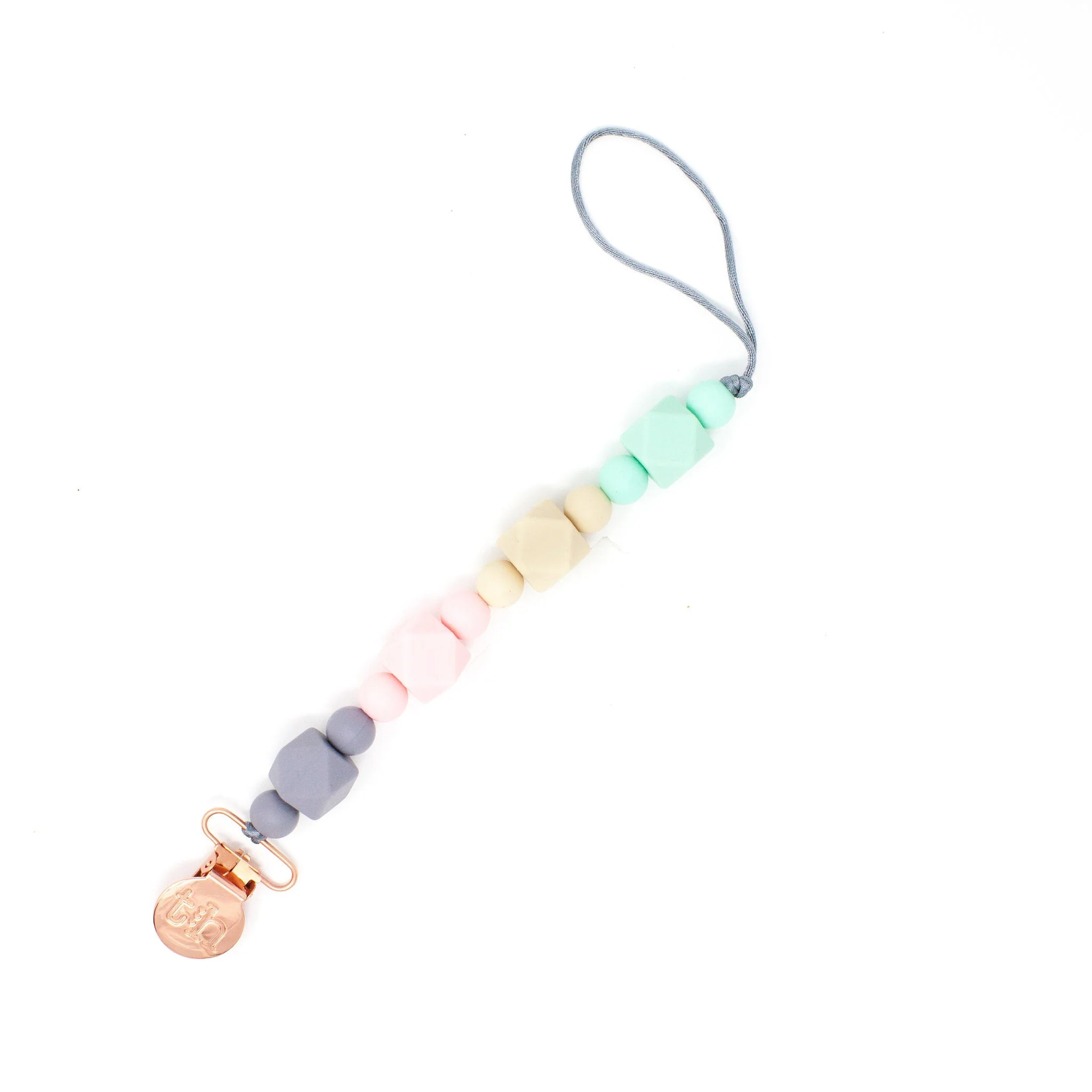 Three Hearts Grande Jewel Pacifier Clip - Food Grade BPA Free Silicone - Image 3