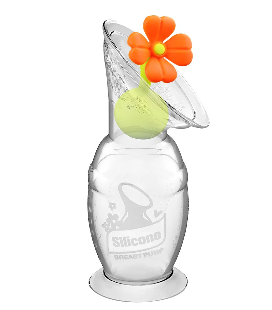 Haakaa Gen 2 Silicone Breast Pump with Suction Base 4 oz and Silicone Flower Stopper Set - Image 2
