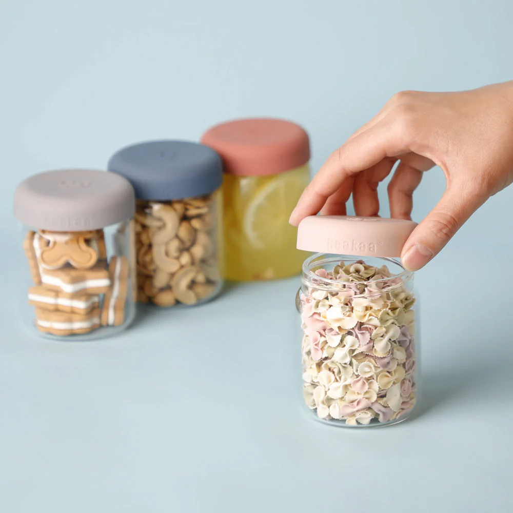 Haakaa Sealed Glass Storage Jar Set - 4 x 4oz + 2 x 7 oz Glass Jars - Image 5