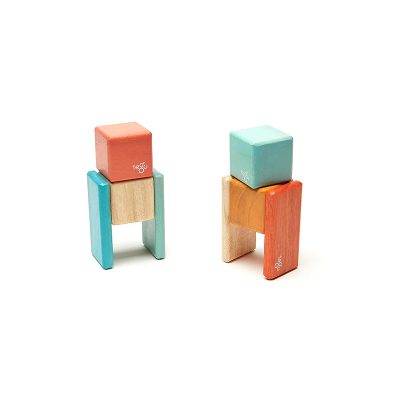 Tegu Original Pocket Pouch  Magnetic Wooden Blocks  8 pieces - Image 9