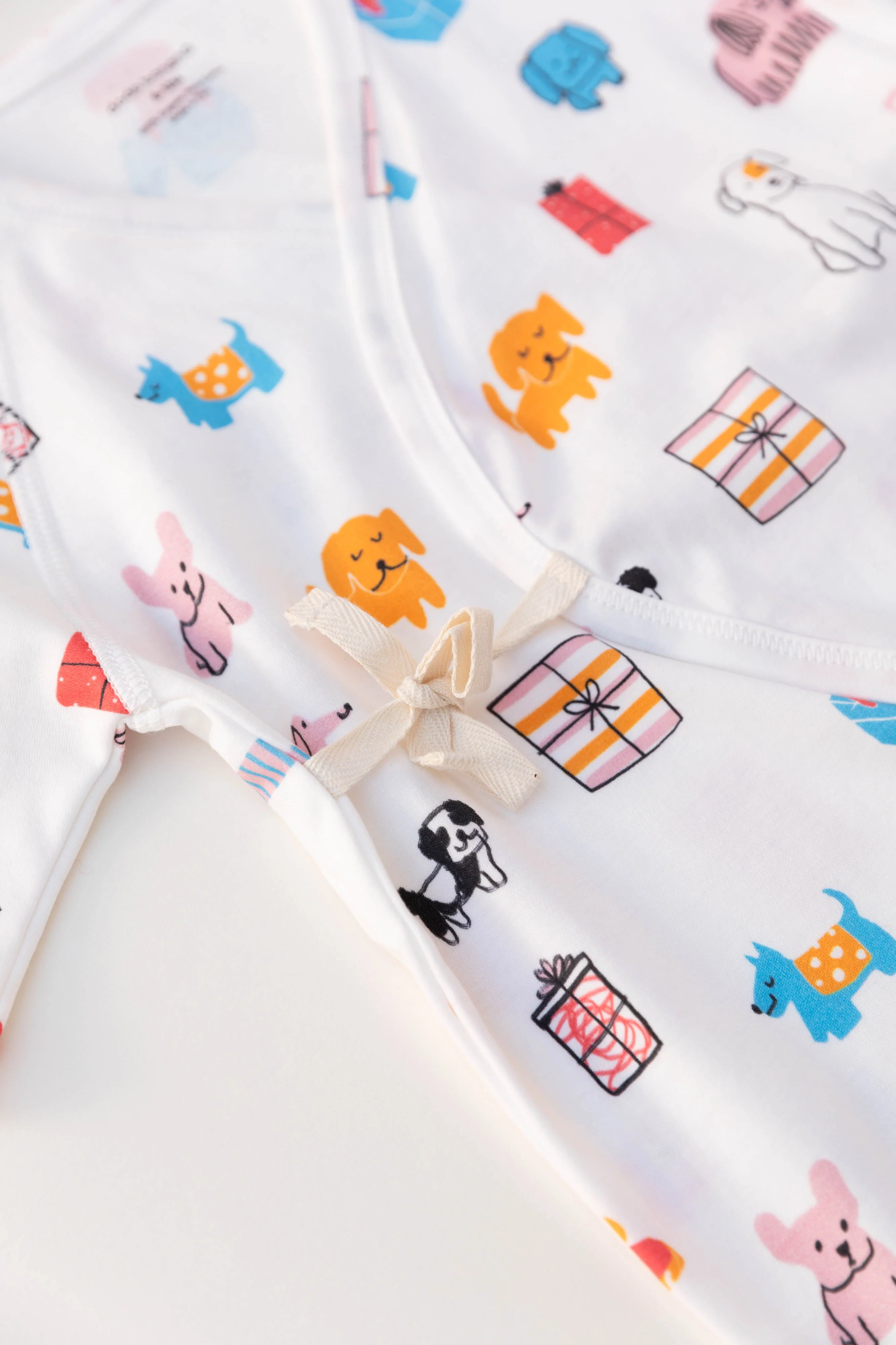 Dodo Banana Puppy Party Baby Kimono Onesie - Image 3