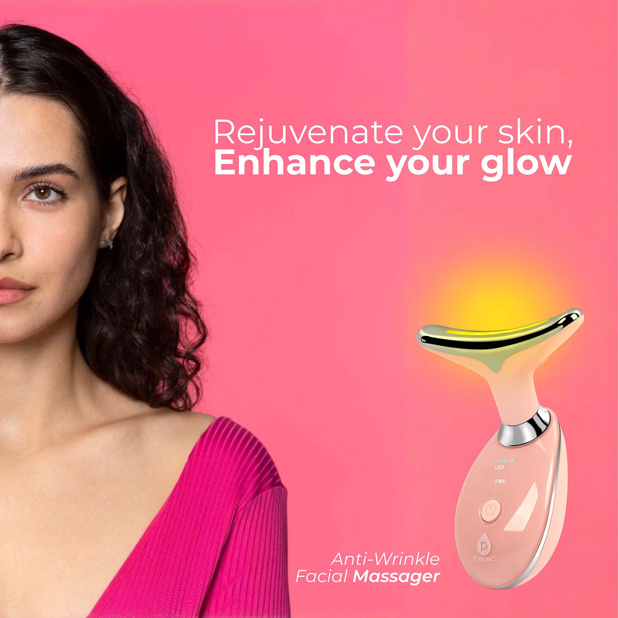 Pursonic Ultimate Spa & Beauty Bundle – Facial Steamer and 7-in-1 LED Light Therapy Device - Image 3