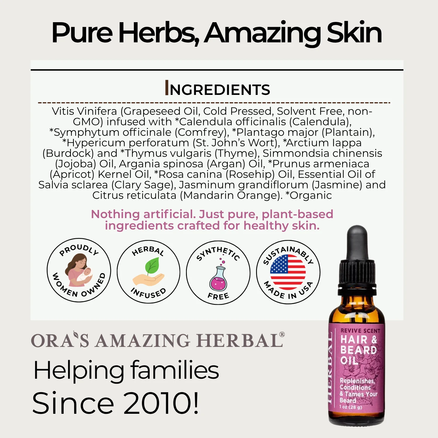Ora's Amazing Herbal Revive, Beard and Hair Oil - Image 6