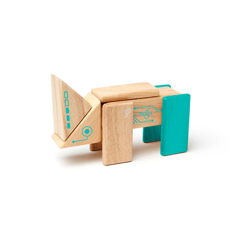Tegu Robo  Magnetic Wooden Blocks  Future Collection, 8 pieces - Image 4