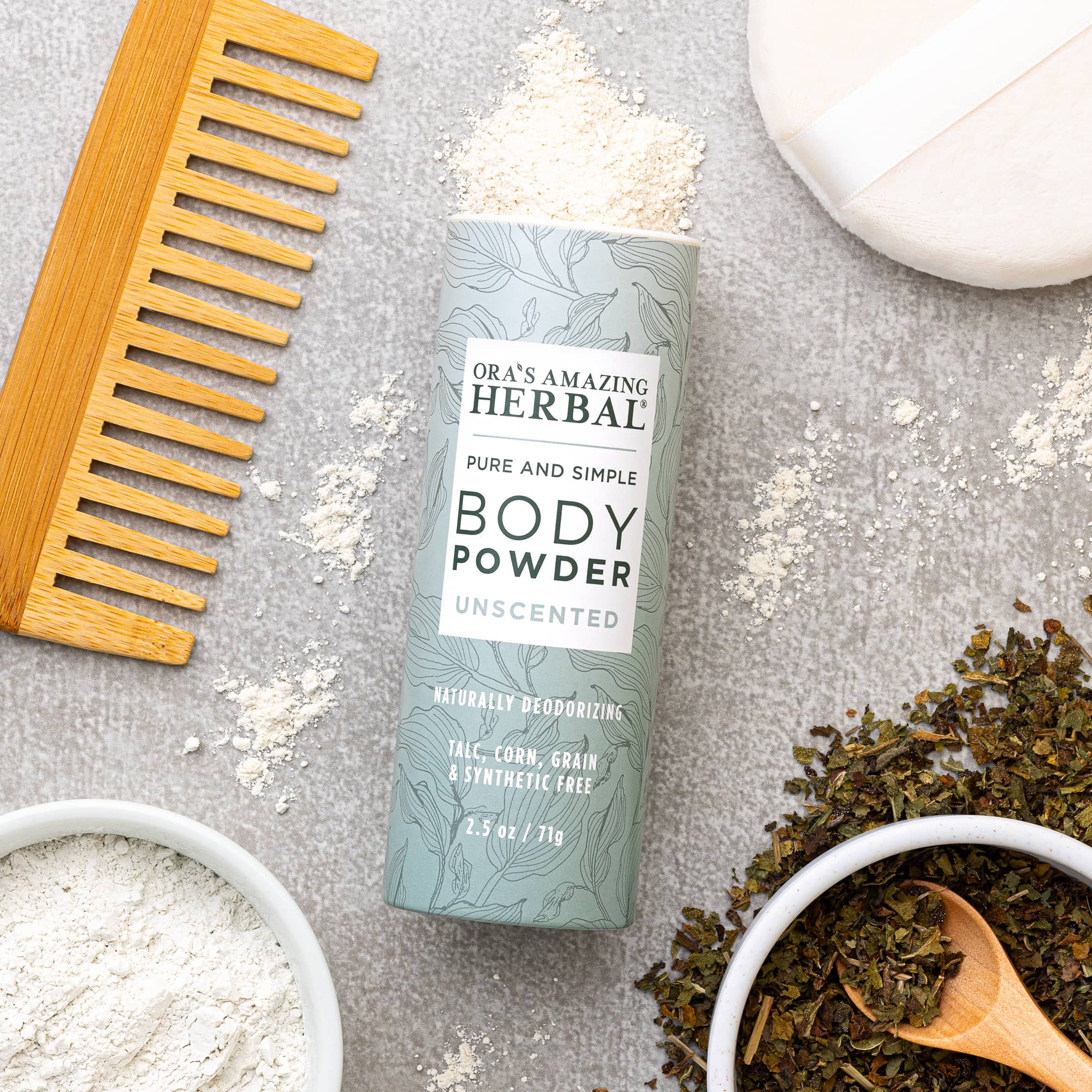 Ora's Amazing Herbal Talc Free Body Powder, Unscented - Image 7