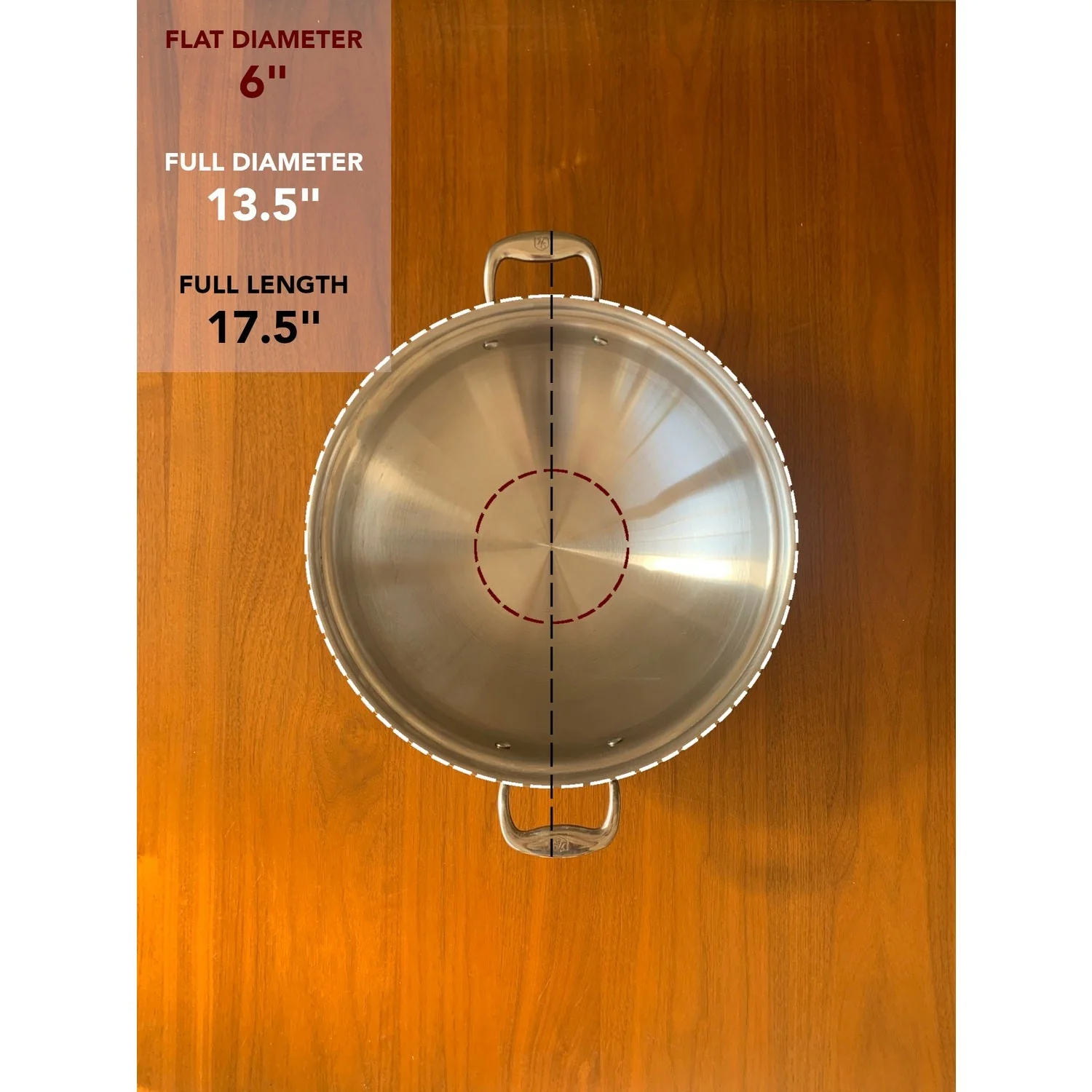 Heritage Steel Titanium Series 13.5" Wok with Lid - Image 3