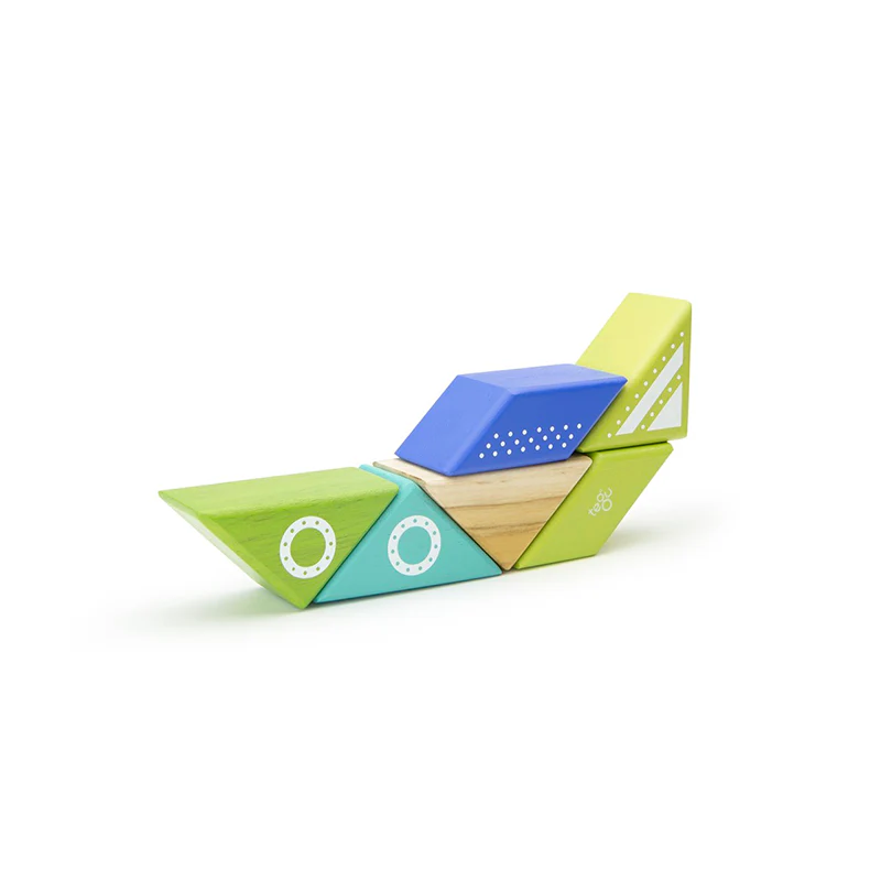 Tegu Travel Pals - Spaceship  Magnetic Wooden Blocks  6 pieces - Image 5