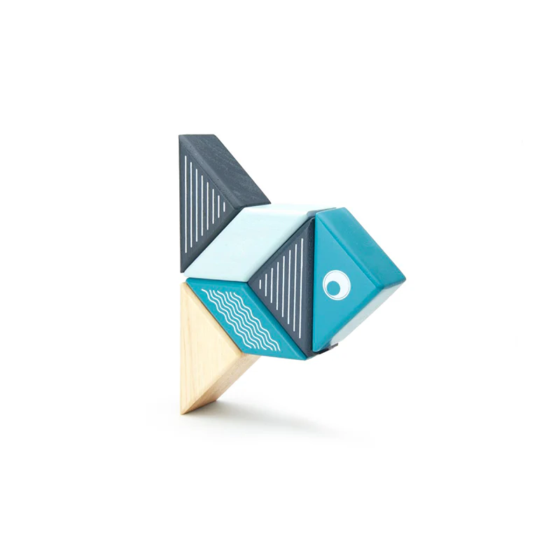 Tegu Travel Pals - Whale  Magnetic Wooden Blocks  6 pieces - Image 4