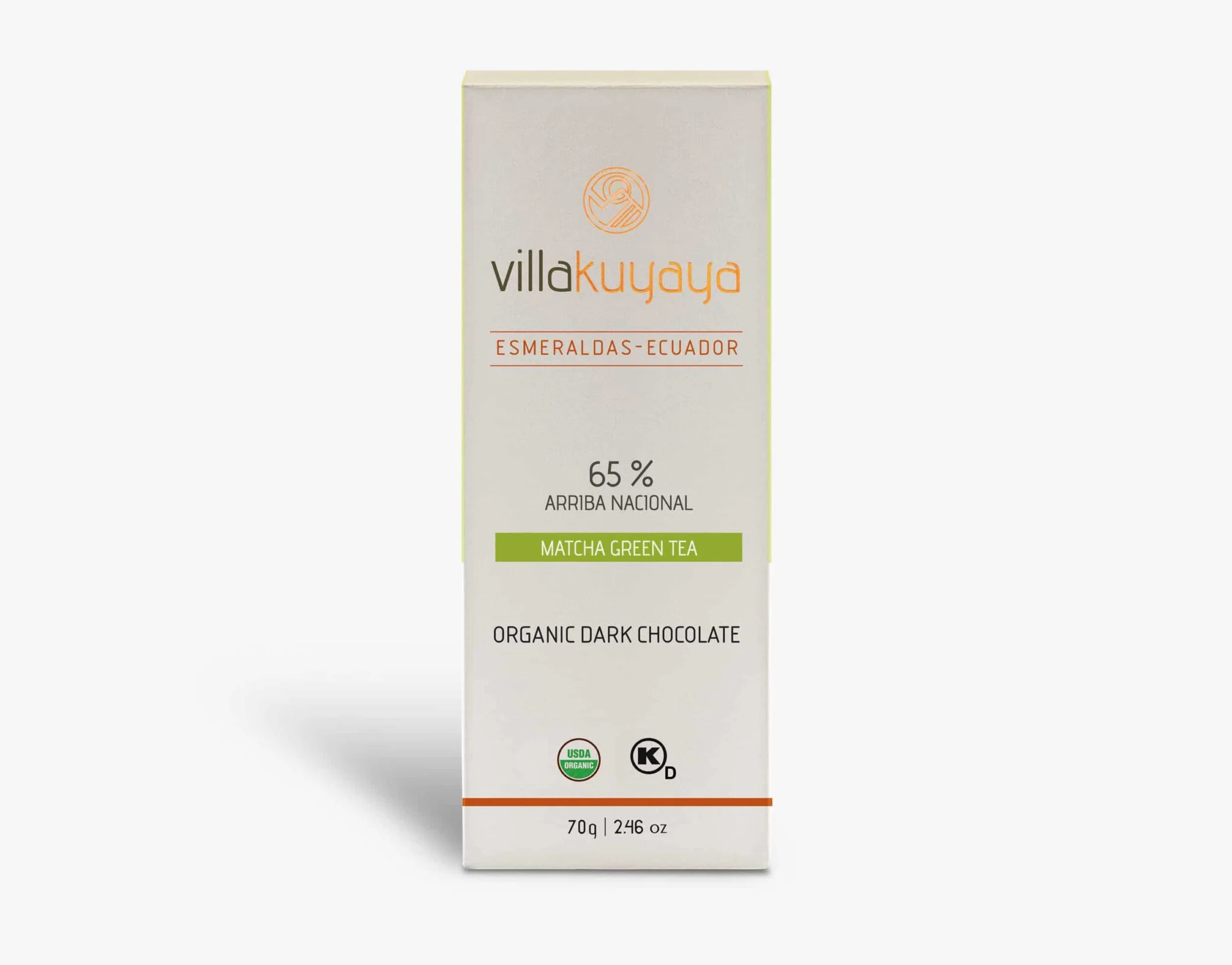Villakuyaya Organic Dark Chocolate MATCHA GREEN TEA 65% (10 Pack)
