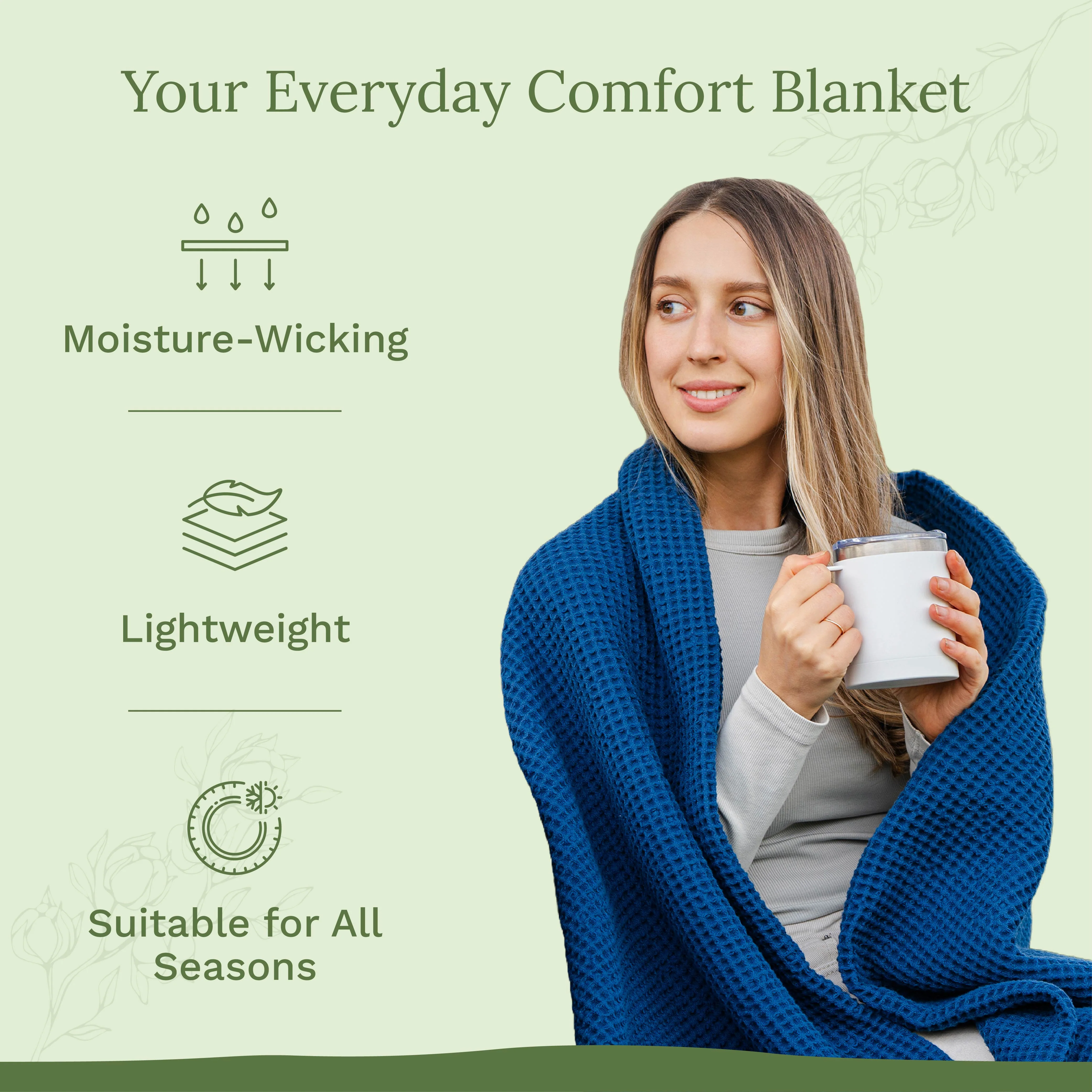 Organic Cotton Mart Waffle Weave Blanket - Image 12
