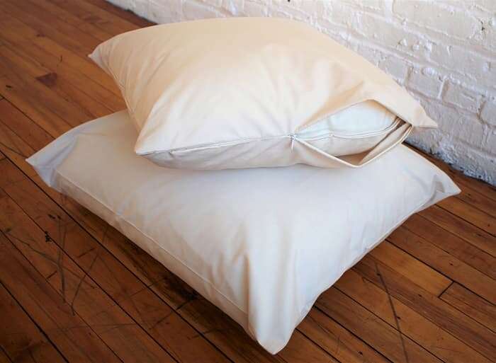 White Lotus Waterproof Organic Cotton Decorative Pillow Protector - Image 6