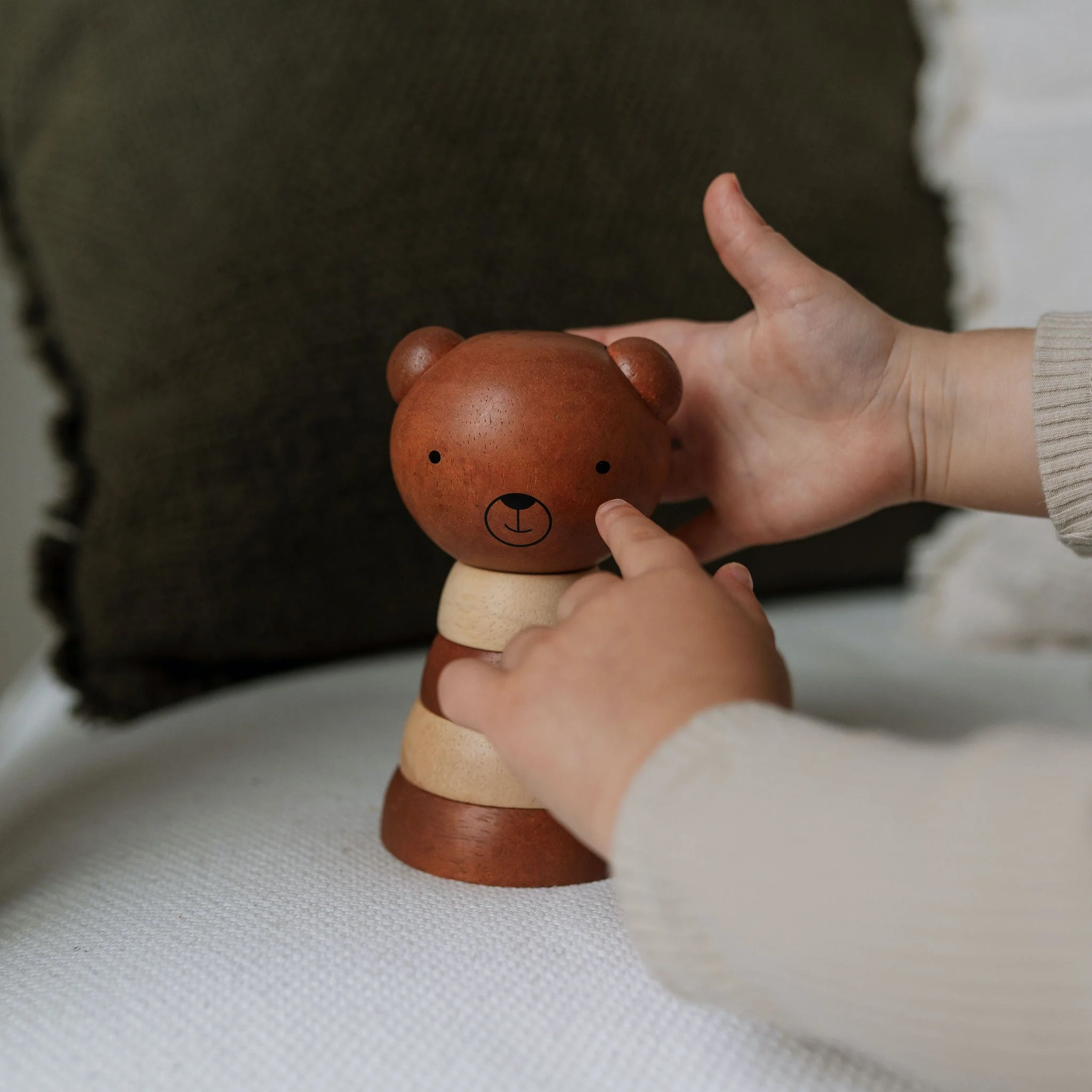 Wee Gallery Wood Stacker - Bear - Image 6