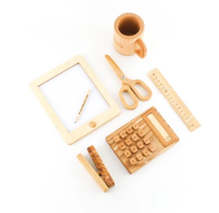 PoppyBabyCo Wooden Pretend and Play Office Set - Image 2