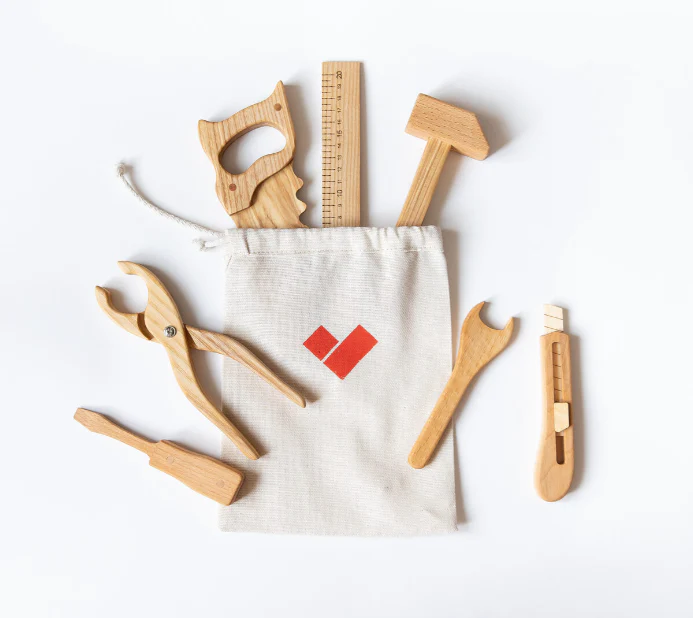 PoppyBabyCo Wooden Tool Kit For Toddlers - Image 5