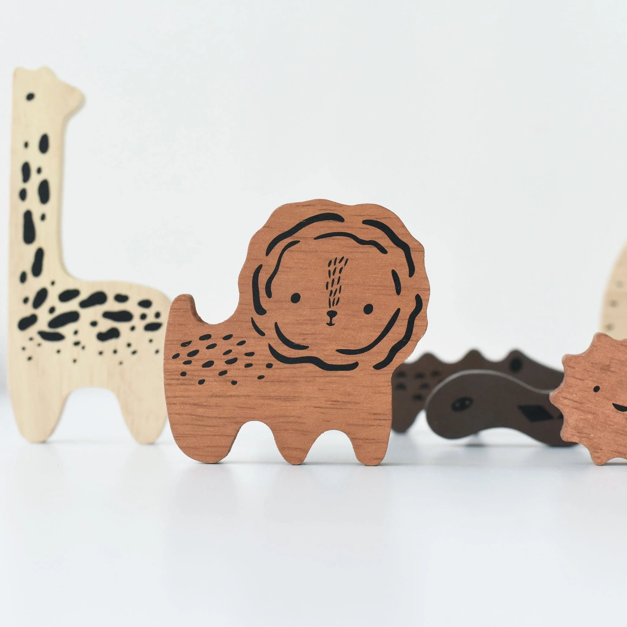 Wee Gallery Wooden Tray Puzzle - Safari Animals - Image 5